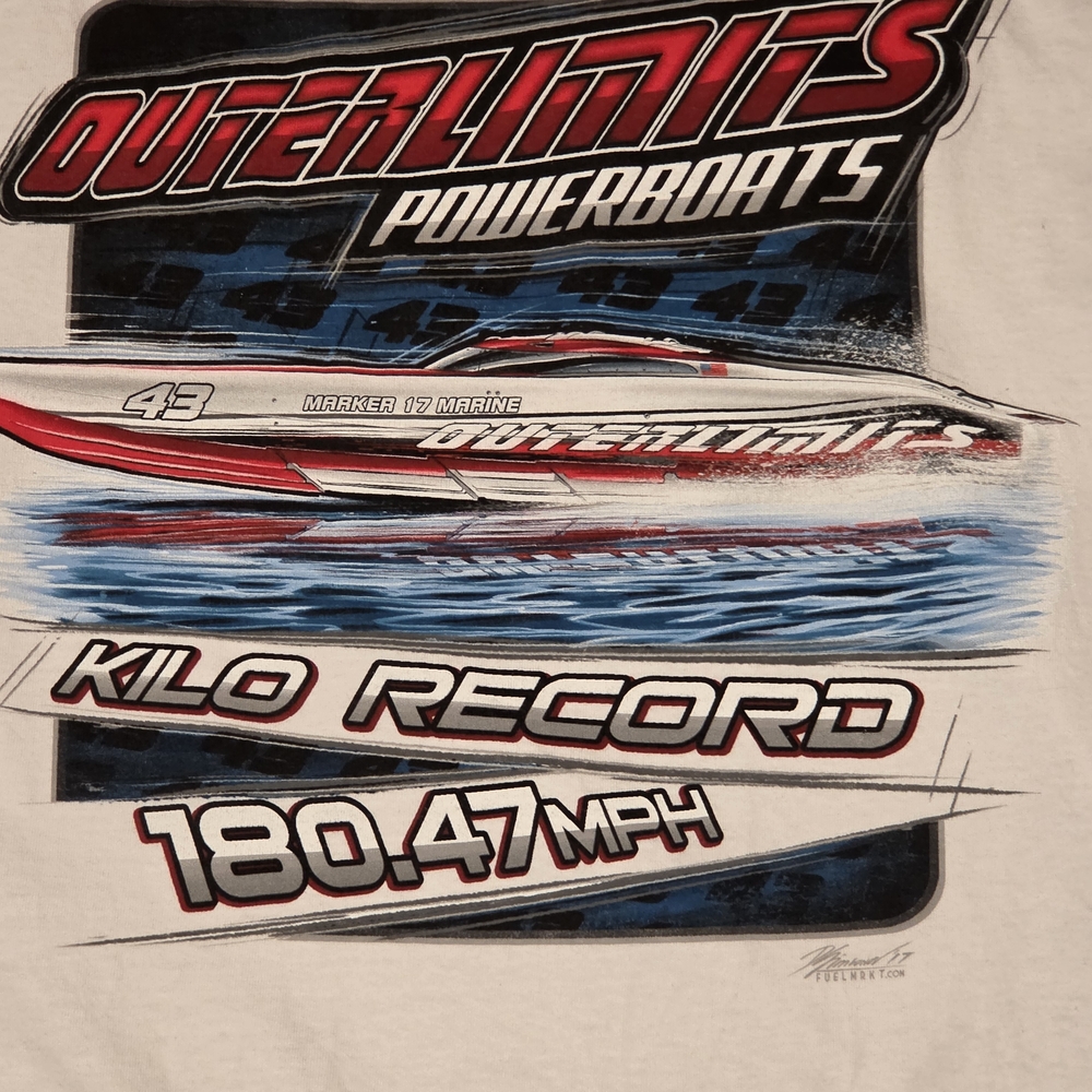 Gildan Beige Outerlimits Powerboats Tee